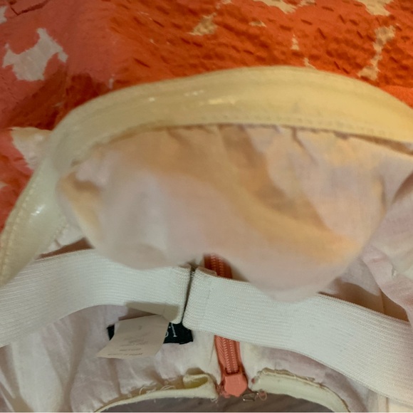 Vintage J Crew Strapless Coral and Cream Dress - Picture 14 of 14